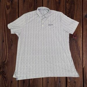 Johnnie-O Polo Shirt Mens XXL Geometric Short Sleeve Golf Shadow Creek AOP
